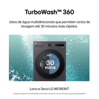 Lava e Seca Smart LG 18KG Inverter AI DD 2.0 Black Inox 220V