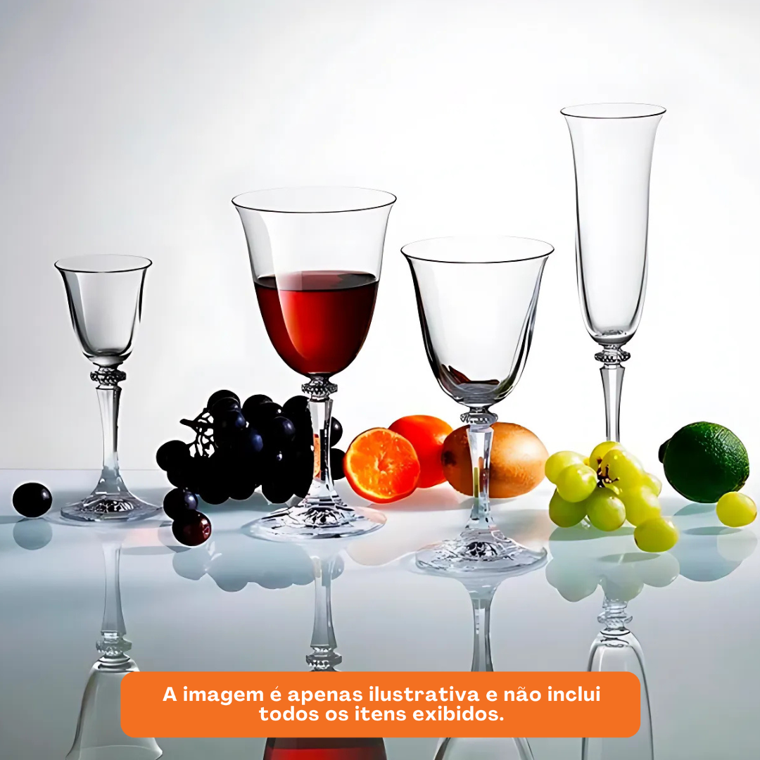 Jogo de 6 Taças para Vinho Tinto Dayhome Branta em Cristal 290ml