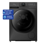 Lavadora de Roupas Midea 11KG MF200W110WB HealthGuard Smart Motor Inverter Titanium 220V