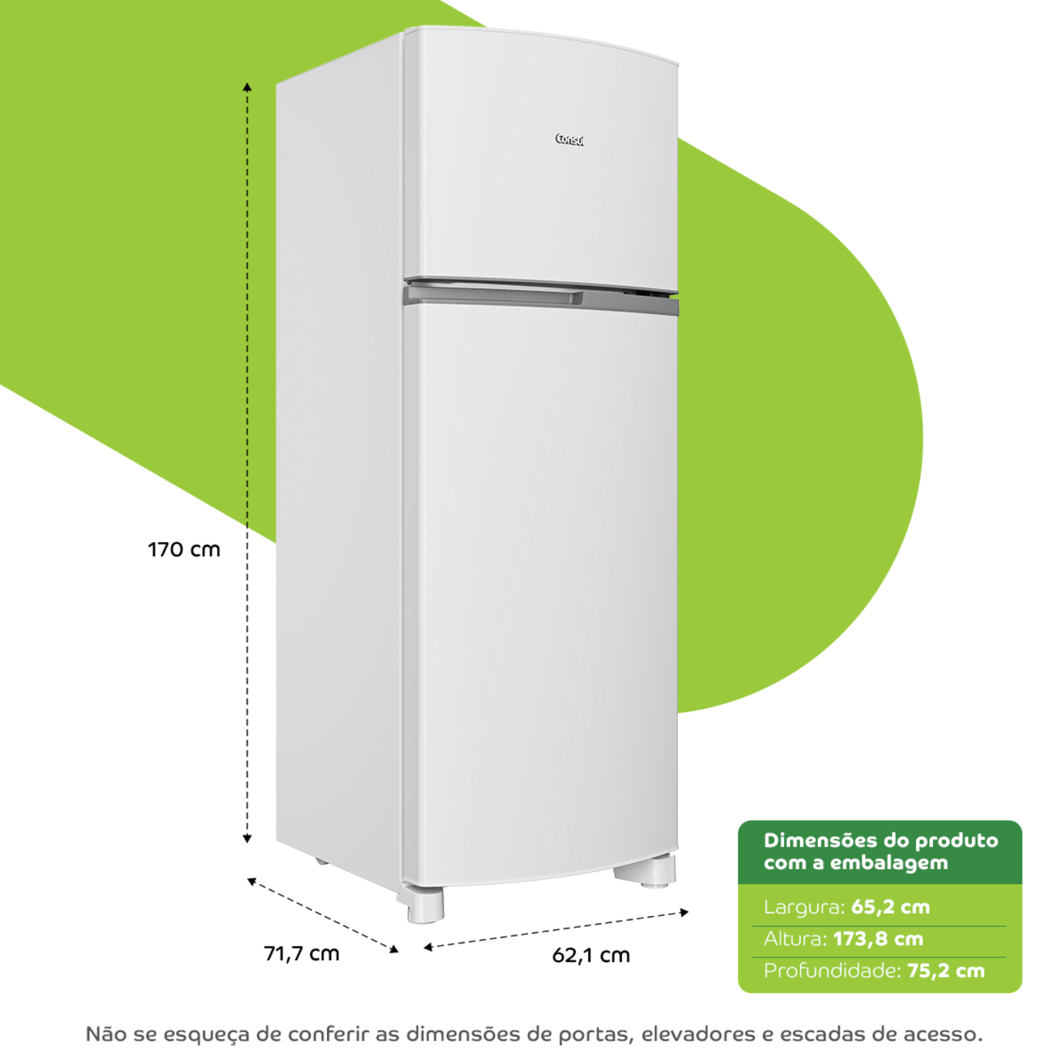 Refrigerador Consul 333L CRM40MB Duplex Branco 220V