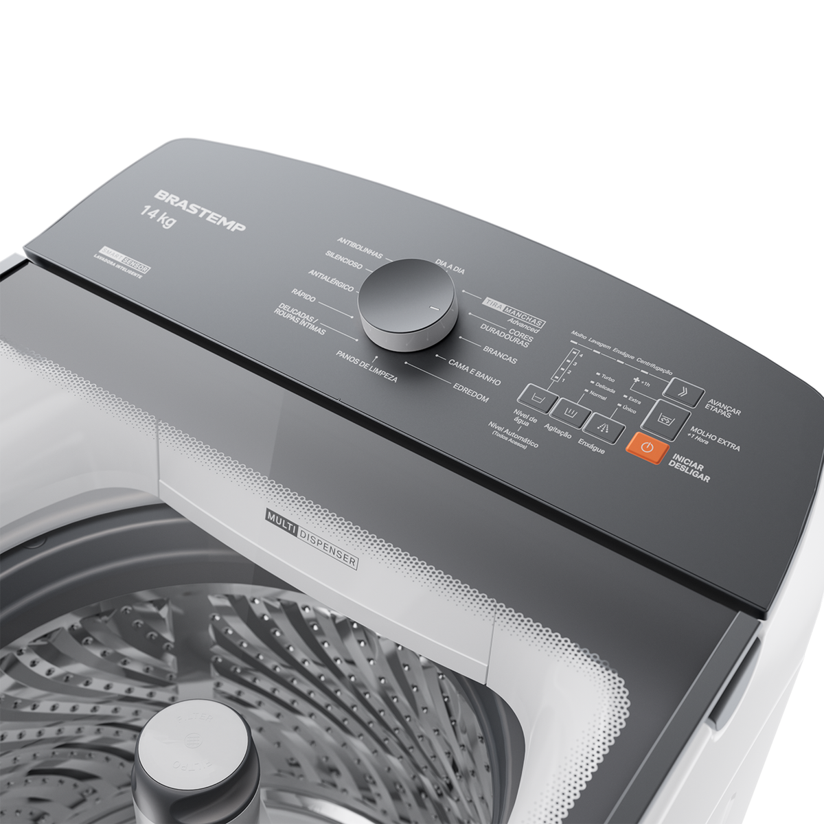 Conjunto Brastemp Lavadora de Roupas 14kg Advanced BWF14AB + Secadora Piso 10kg BSR10BB 220V