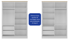 Roupeiro Logan 100% MDF Mambel 160cm 4 Portas Branco e Olmo