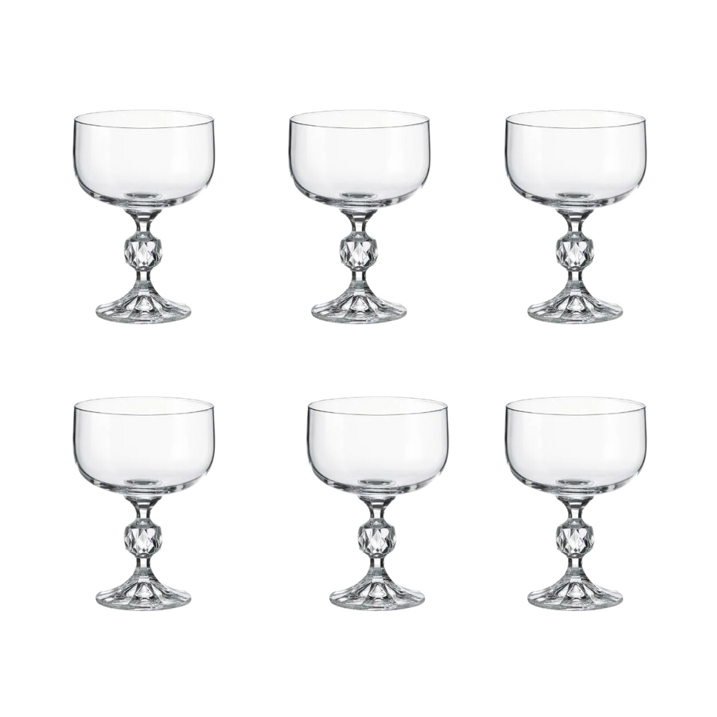 Jogo de 6 Taças em Cristal Ecológico Bohemia Klaudie 200ml