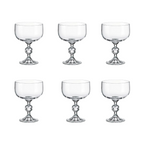 Jogo de 6 Taças em Cristal Ecológico Bohemia Klaudie 200ml