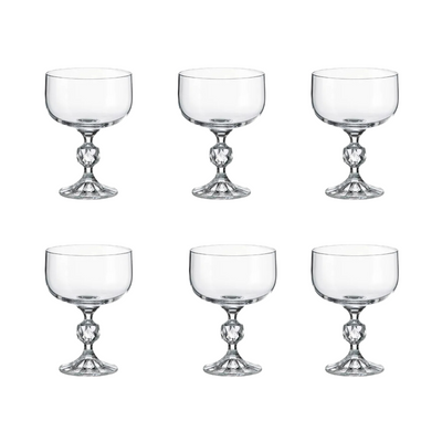 Jogo de 6 Taças em Cristal Ecológico Bohemia Klaudie 200ml