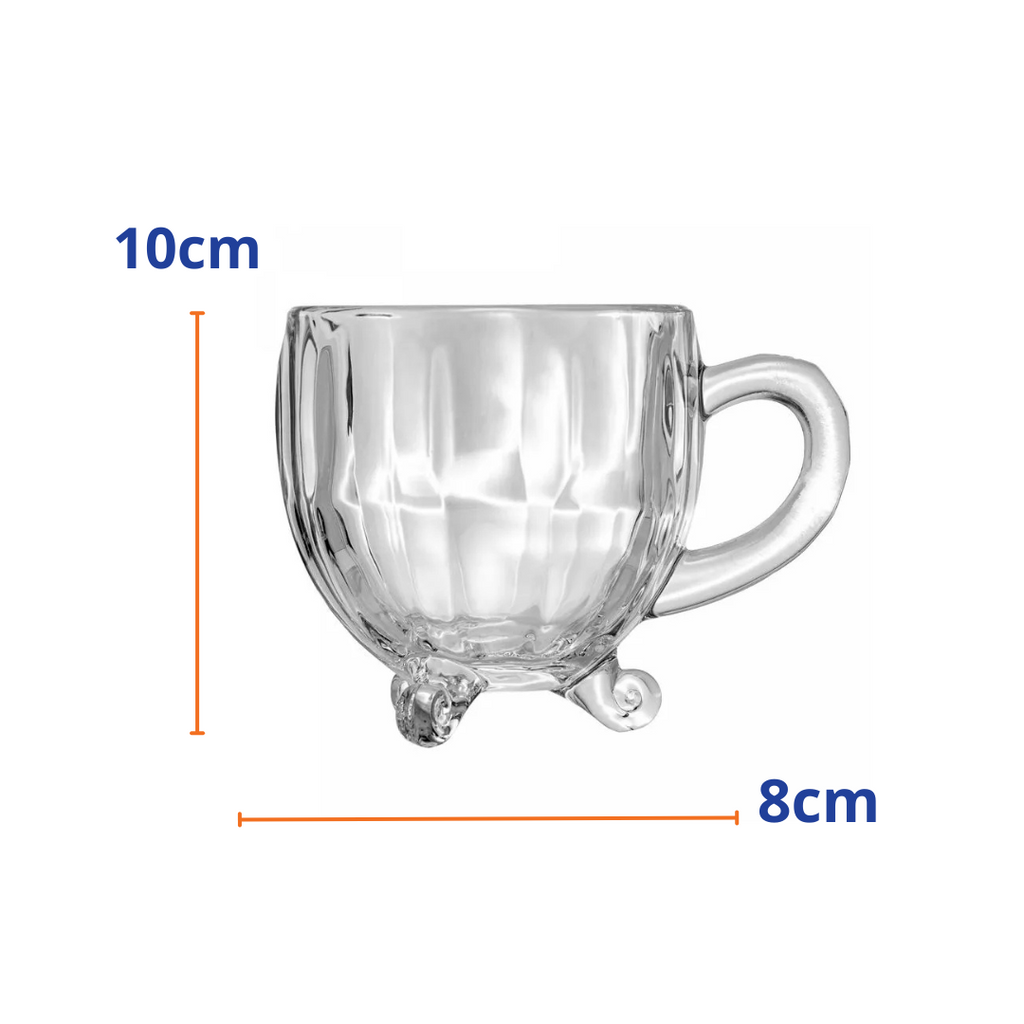 Jogo de 6 Xícaras Rojemac Em Cristal 165ml
