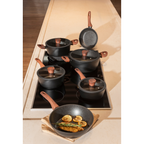 Jogo de Panelas Ceramic Life Brinox 6 Peças Indução Sirius Preto