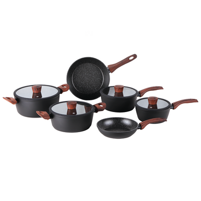 Jogo de Panelas Ceramic Life Brinox 6 Peças Indução Sirius Preto